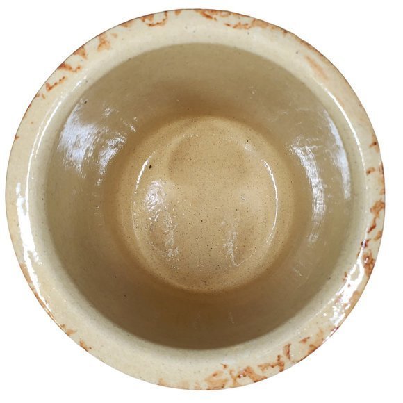 Robinson Ransbottom Roseville OH Brown Spongeware Crock Pottery 700-E 5.25" x 5" - Picture 3 of 10